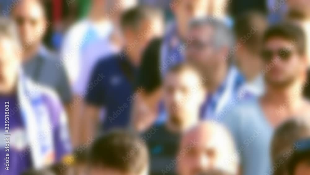 Anonymous People In A Walking Slow Motion Crowd Anonymous People In A Walking Slow Motion Crowd
