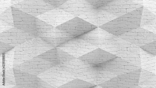 Abstract 3D Rendering Brick Pattern Background