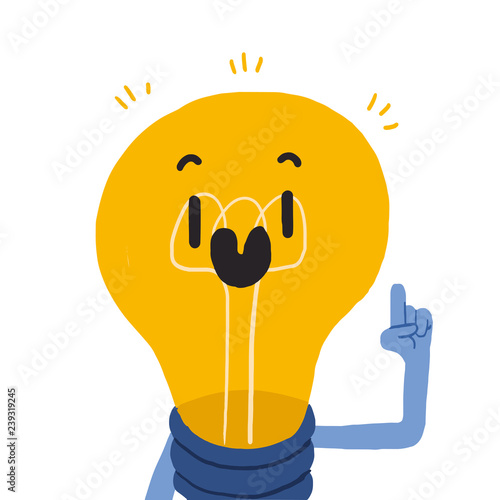 Bombilla teniendo una idea