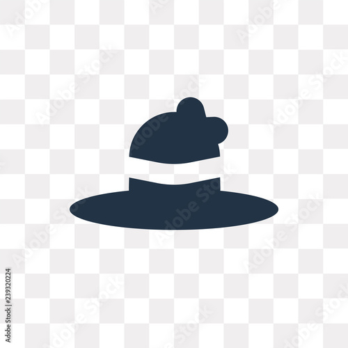 Hat vector icon isolated on transparent background, Hat transparency concept can be used web and mobile