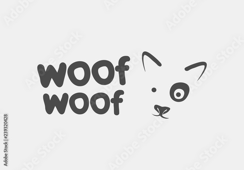 Dog Face Logo Vector Icon Branding Design