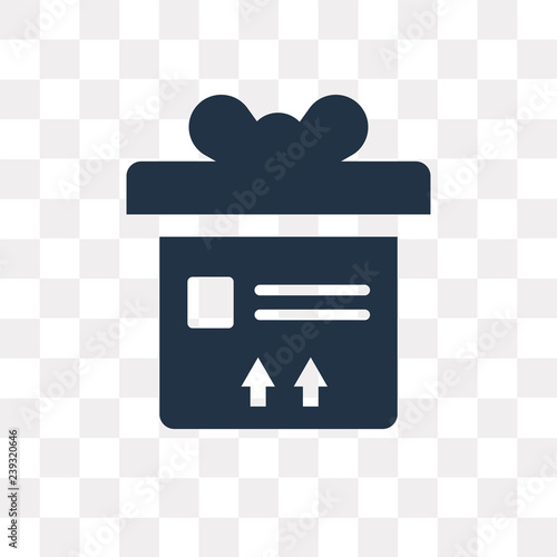 Package vector icon isolated on transparent background, Package  transparency concept can be used web and mobile