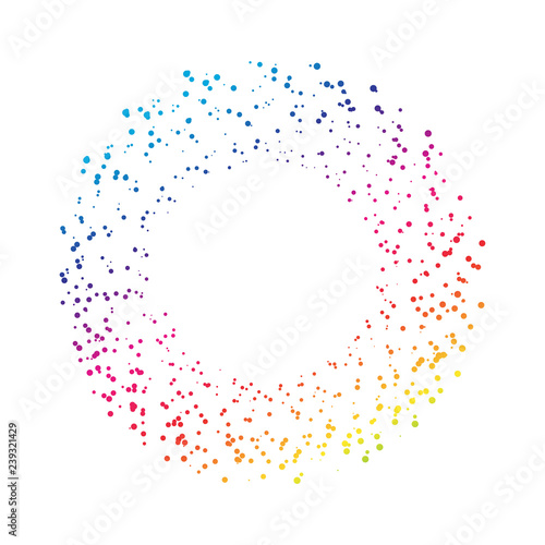 Stars dot splashing rainbow abstract background vector illustration