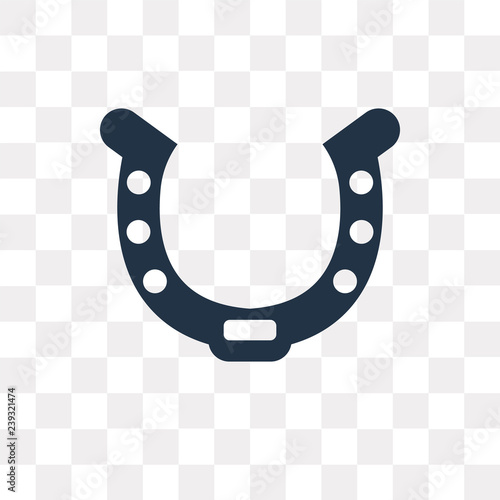 Horseshoe vector icon isolated on transparent background, Horseshoe  transparency concept can be used web and mobile