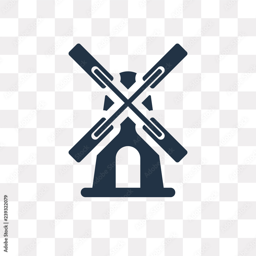Wind Mill vector icon isolated on transparent background, Wind Mill transparency concept can be used web and mobile Wind Mill vector icon isolated on transparent background, Wind Mill transparency concept can be used web and mobile