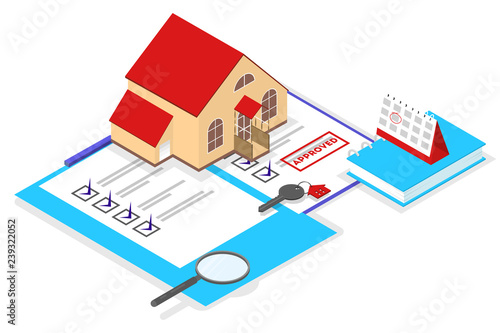 Real estate agent concept. House sale offering.