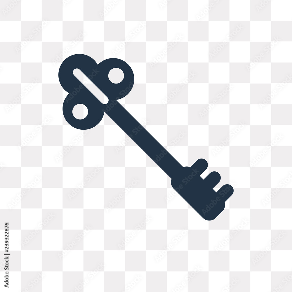 Key vector icon isolated on transparent background, Key transparency concept can be used web and mobile Key vector icon isolated on transparent background, Key transparency concept can be used web and mobile