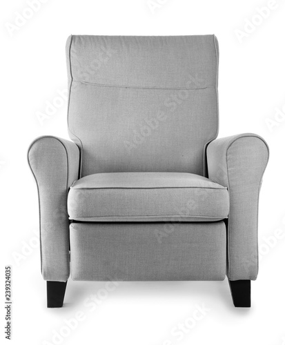 Comfortable armchair on white background