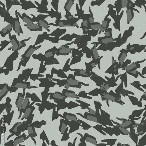 Urban camouflage of various shades of green and gray colors