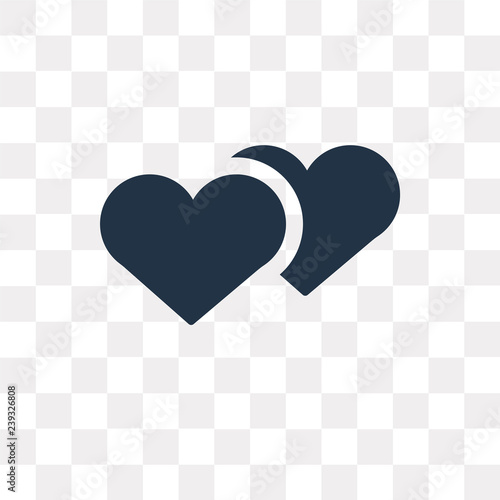 Heart vector icon isolated on transparent background  Heart  transparency concept can be used web and mobile