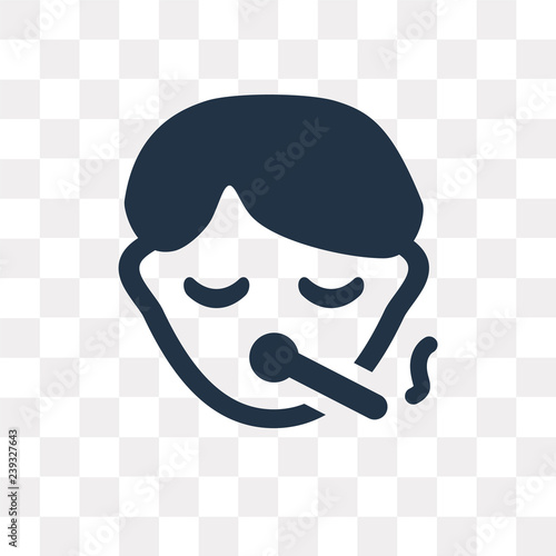 Smoked vector icon isolated on transparent background, Smoked transparency concept can be used web and mobile