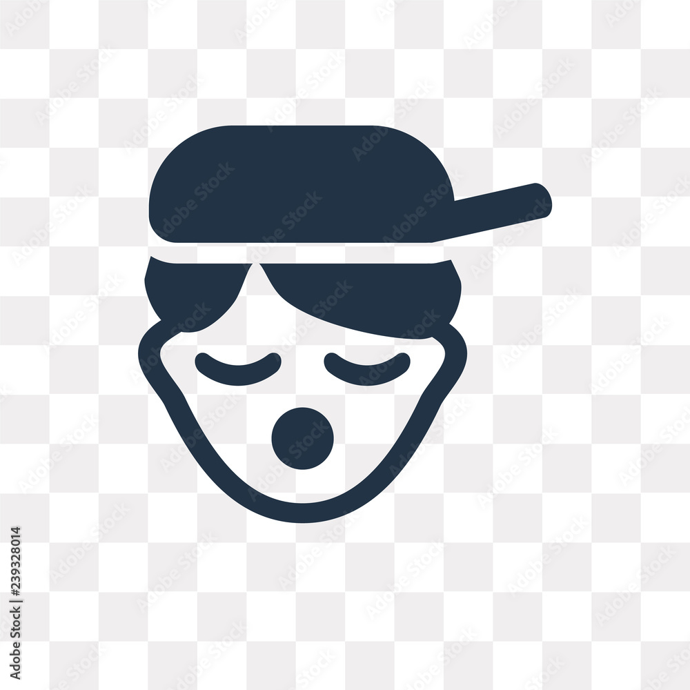Rapper vector icon isolated on transparent background, Rapper ...