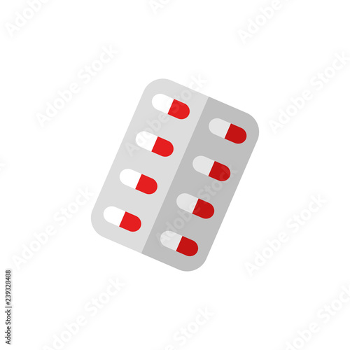 packaging of tablets vector icon