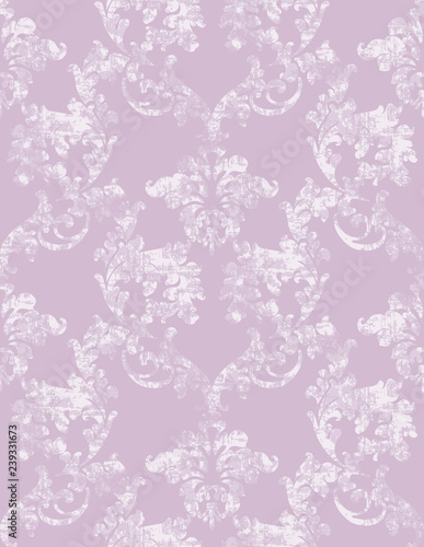 Vintage Baroque background Vector. Floral ornament pattern decoration. Victorian engraved retro texture design. Pink colors