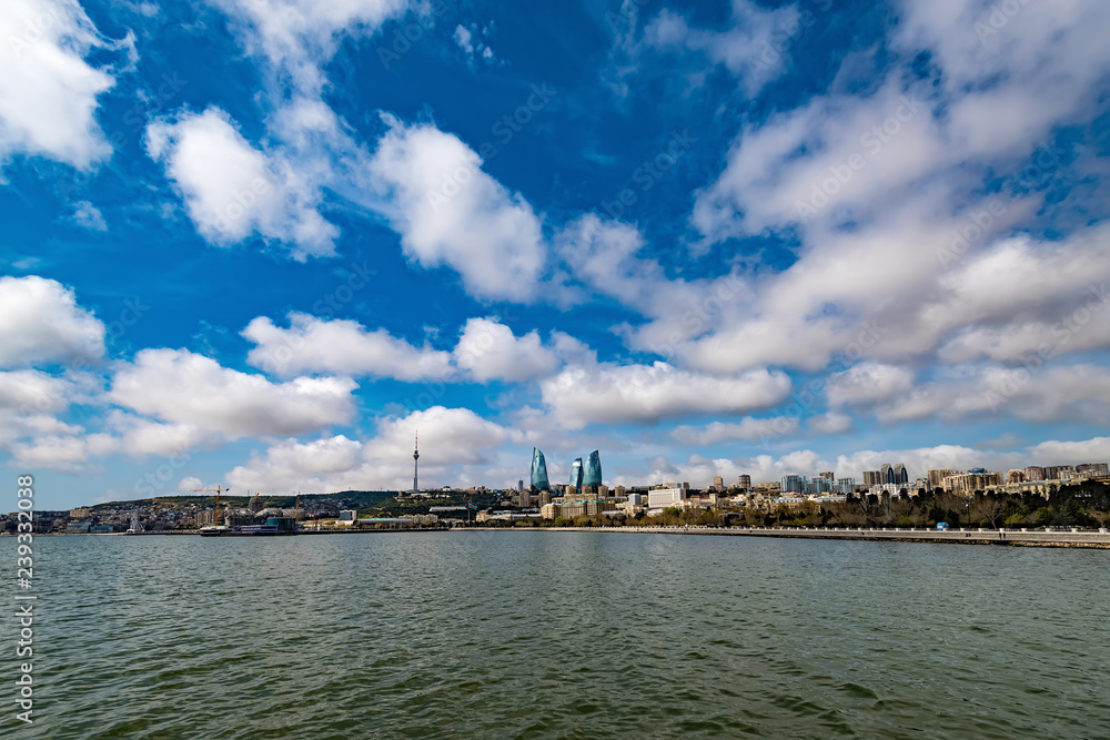 Baku Bay View of the Seaside Park
