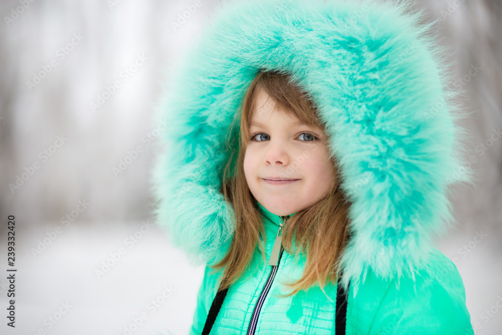 Beautiful portrait of little child enjoying winter Beautiful portrait of little child enjoying winter