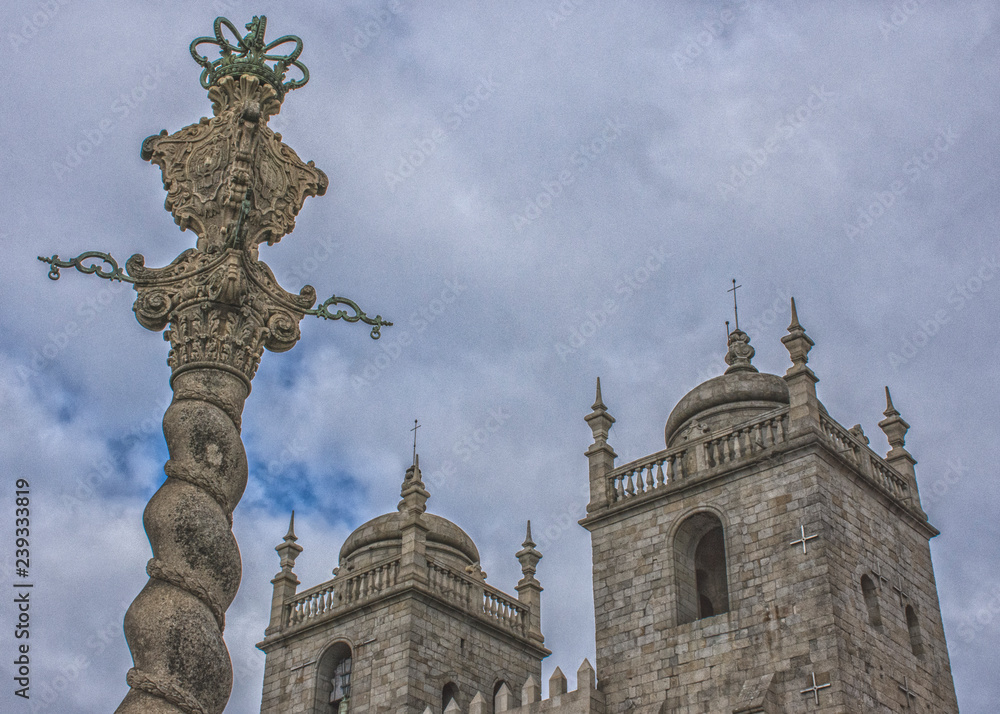 Spires At Porto Cathedral, Porto, Portugal Spires At Porto Cathedral, Porto, Portugal