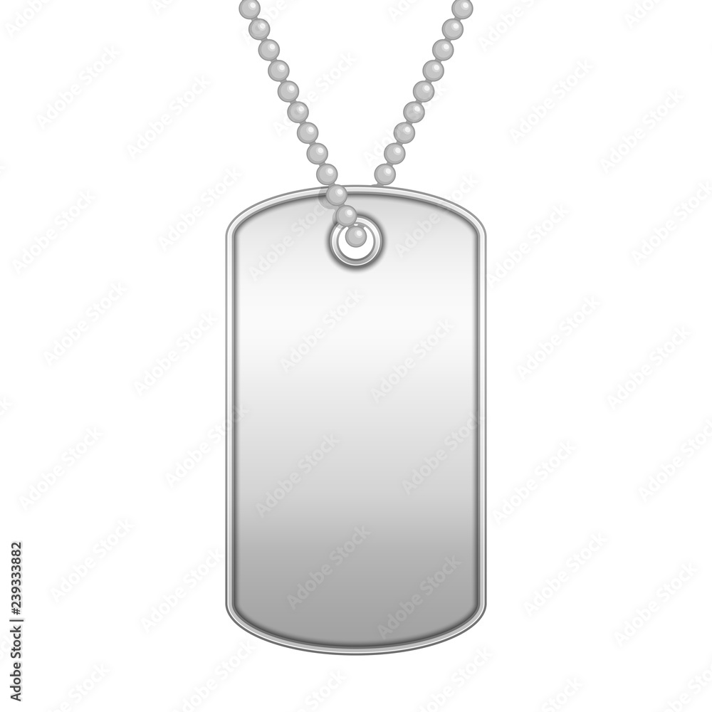 Fototapeta premium Metal dog tag.