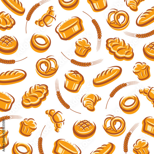 Bread background. Vector