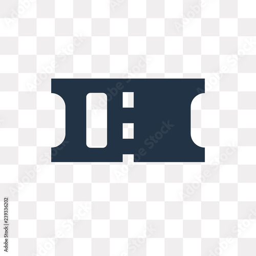 Ticket vector icon isolated on transparent background, Ticket transparency concept can be used web and mobile