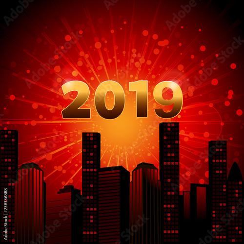 2019 abstract city scape