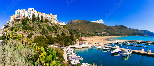 beautiful  Sperlonga town with great  beaches. summer vacations in  Italy photo