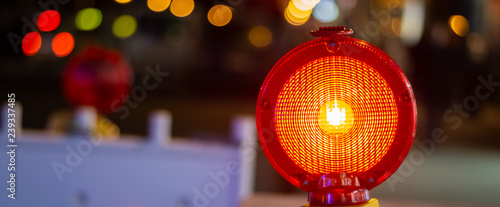 Warning light in the night
