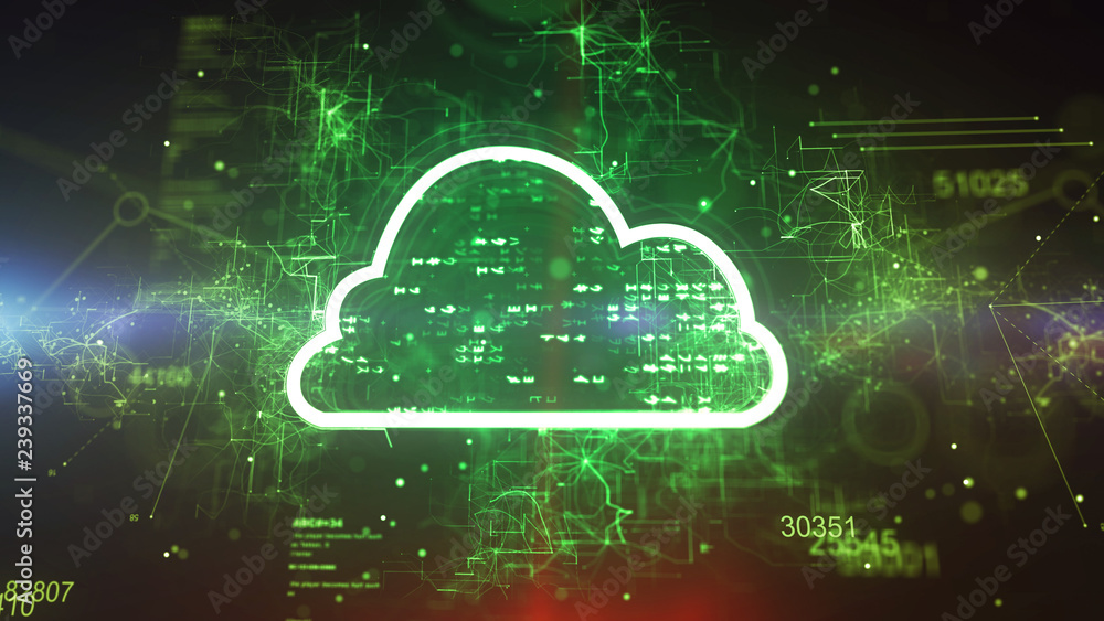 Sparkling Abstract Green Cloud CPU Sparkling Abstract Green Cloud CPU