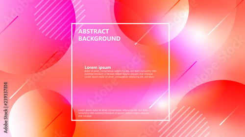 Abstract geometric background. Living coral 2019 color trend with circle shapes style.