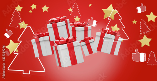 christmas background 3d-ill...