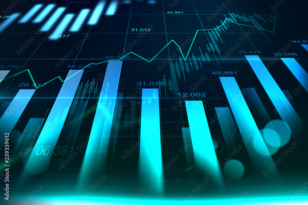 Stock market or forex trading graph in graphic concept Stock market or forex trading graph in graphic concept