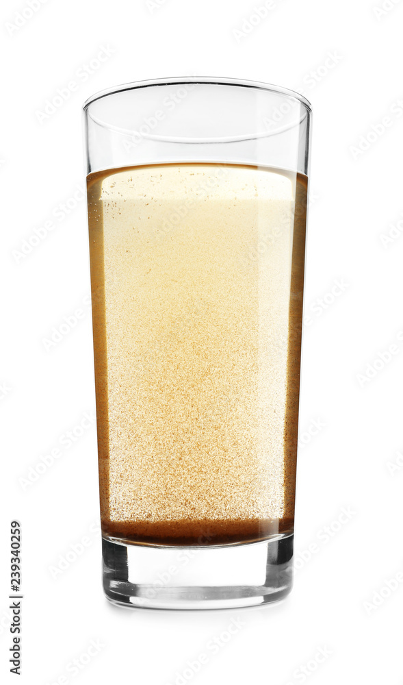 Glass of dirty water on white background Glass of dirty water on white background