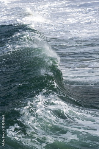 Splashing Atlantic ocean wave.