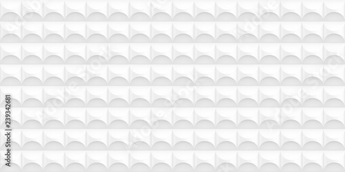 Volume realistic vector cylinder texture, light geometric seamless tiles pattern, design white background for you projects