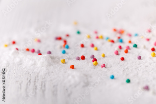 Colorful sprinkles sugar