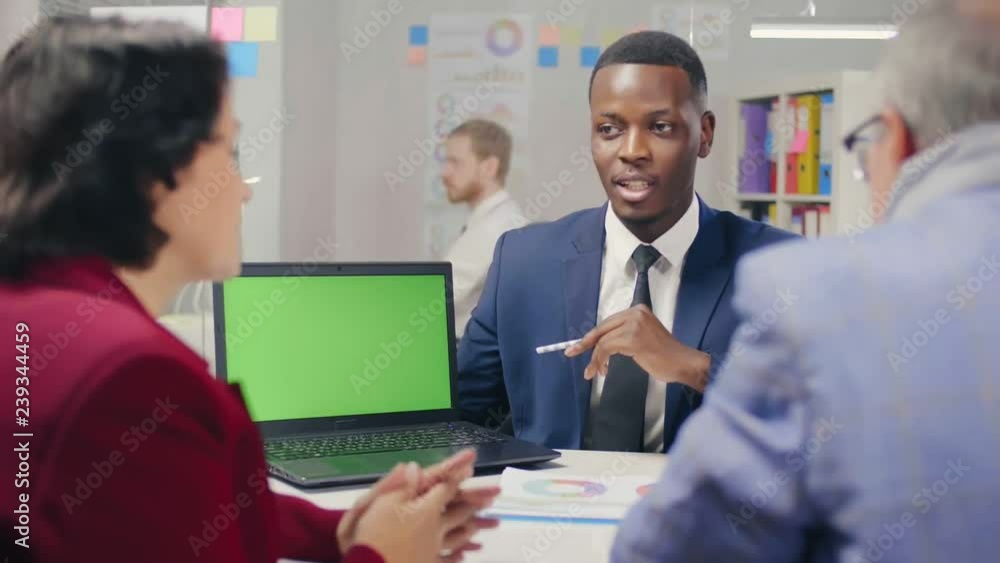 Young african-american businessman shaking hands Young african-american businessman shaking hands