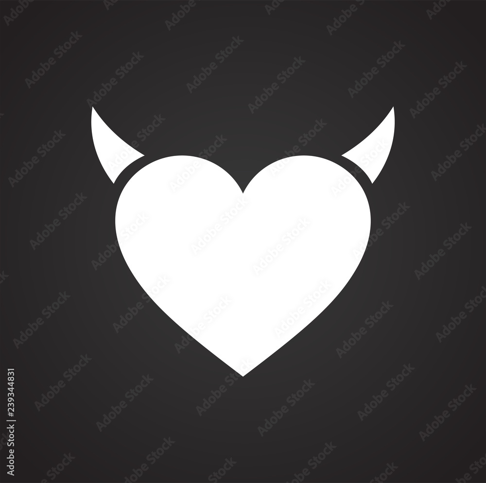 Heart with thorns icon on black background for graphic and web design, Modern simple vector sign. Internet concept. Trendy symbol for website design web button or mobile app Heart with thorns icon on black background for graphic and web design, Modern simple vector sign. Internet concept. Trendy symbol for website design web button or mobile app