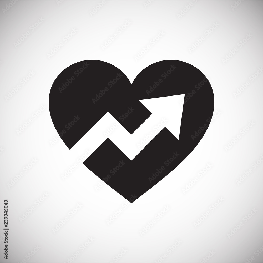 Heart with arrow icon on white background for graphic and web design, Modern simple vector sign. Internet concept. Trendy symbol for website design web button or mobile app Heart with arrow icon on white background for graphic and web design, Modern simple vector sign. Internet concept. Trendy symbol for website design web button or mobile app