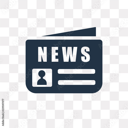 Newspaper vector icon isolated on transparent background, Newspaper  transparency concept can be used web and mobile