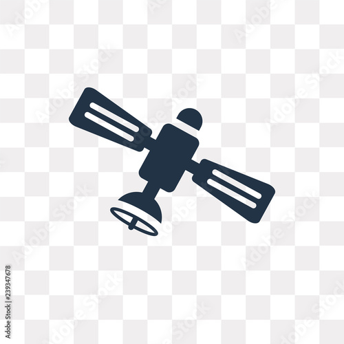 Satellite vector icon isolated on transparent background, Satellite  transparency concept can be used web and mobile