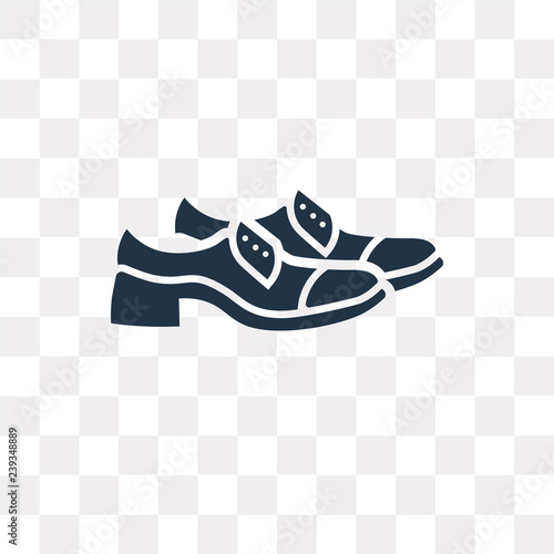 Leather Derby Shoe vector icon isolated on transparent background, Leather Derby Shoe  transparency concept can be used web and mobile