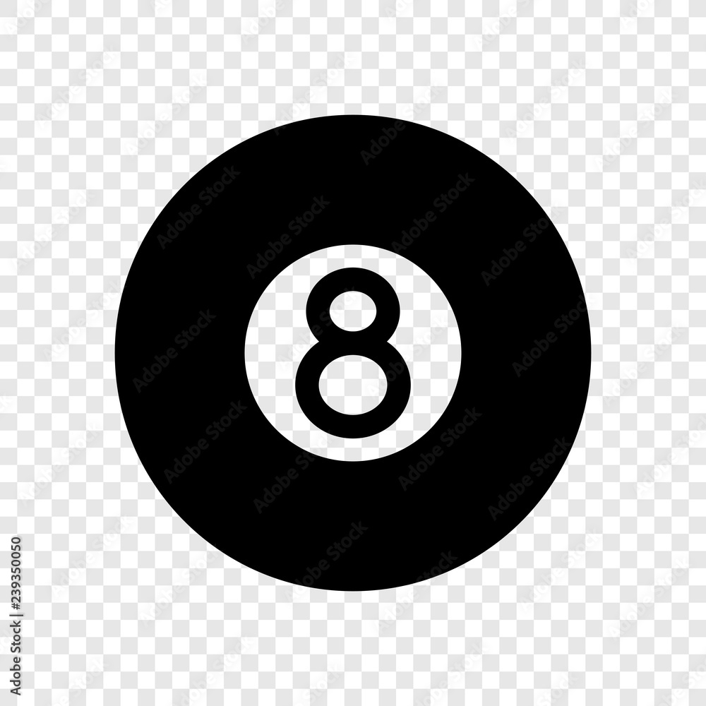 Billiard 8-ball icon transparent Billiard 8-ball icon transparent