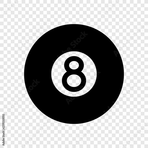 Billiard 8-ball icon transparent