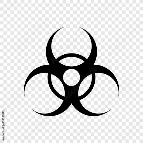 Biohazard icon vector transparent