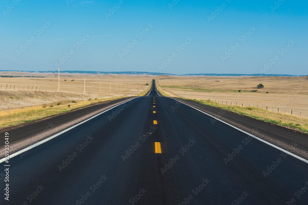 Route two through Nebraska, United States of America, North America Route two through Nebraska, United States of America, North America