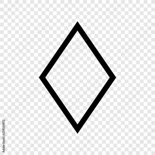 Diamond vector icon transparent grid