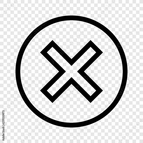 Delete, cross icon transparent grid