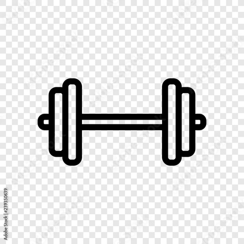 Dumbbell icon vector transparent