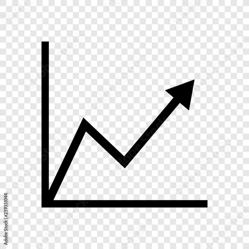Graph diagram icon vector transparent grid