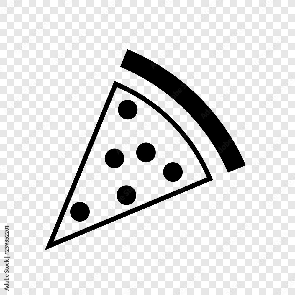 Pizza, icon vector transparent grid Pizza, icon vector transparent grid
